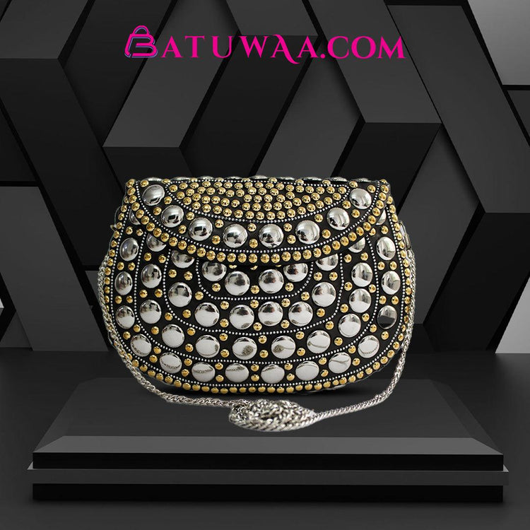 Golden Blossom Vintage Clutch - Batuwaa