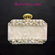 Gilded Petals Exquisite Gemstone Flower Clutch - Batuwaa