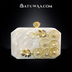 Artisanal Gold Embellishments Clutch - Batuwaa