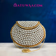 Pearl Glimmer Metallic Soirée Clutch - Batuwaa