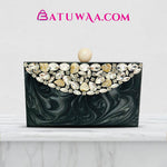 Ebony Elegance Resin Clutch - Batuwaa