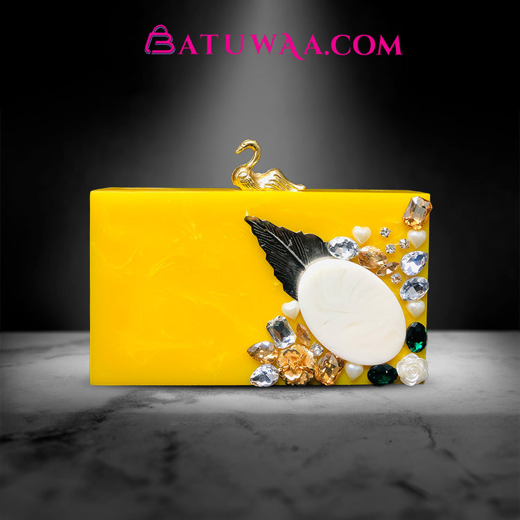 Valentino Croc print Yellow Wrist Purse - Vintage Lux