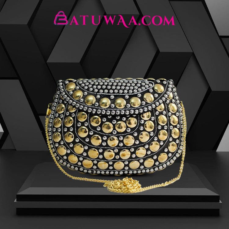 Golden Blossom Vintage Clutch - Batuwaa