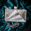 Silver Veins Metal Clutch - Batuwaa