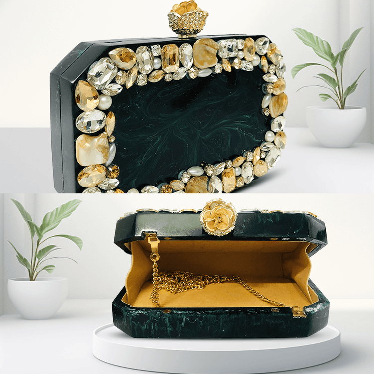 Flower Lock Resin Clutch - Batuwaa