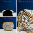 Pearl Glimmer Metallic Soirée Clutch - Batuwaa